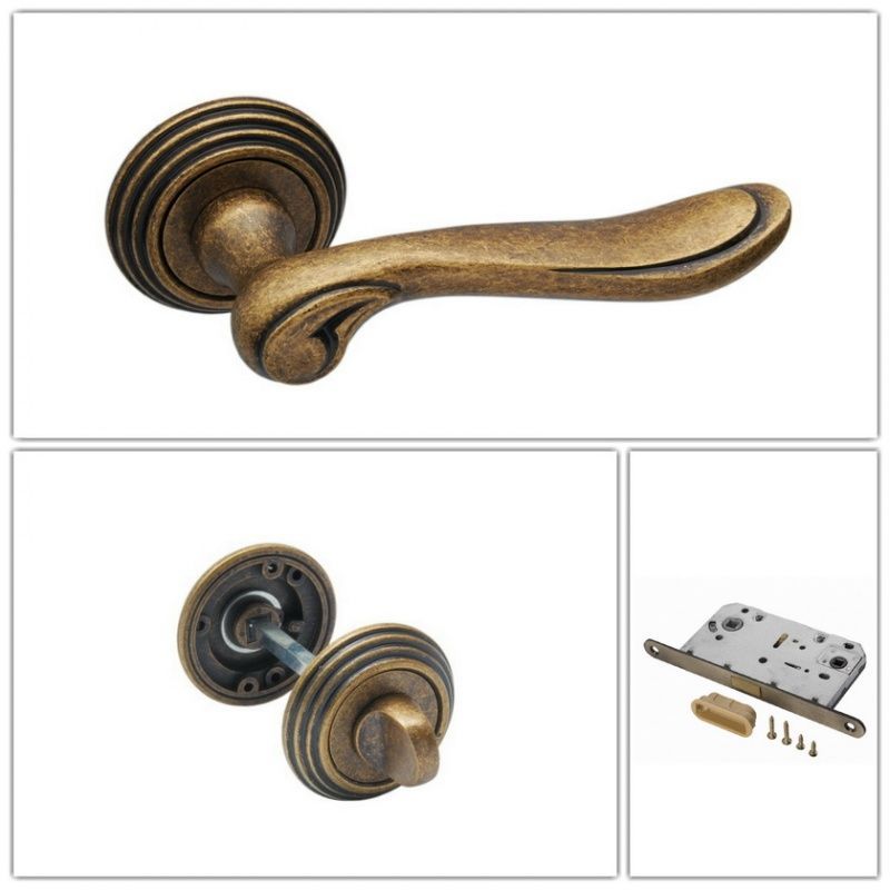 Дверная ручка ADDEN BAU Vintage FIORE V207 AGED SILVER, Состар.серебро 940000000