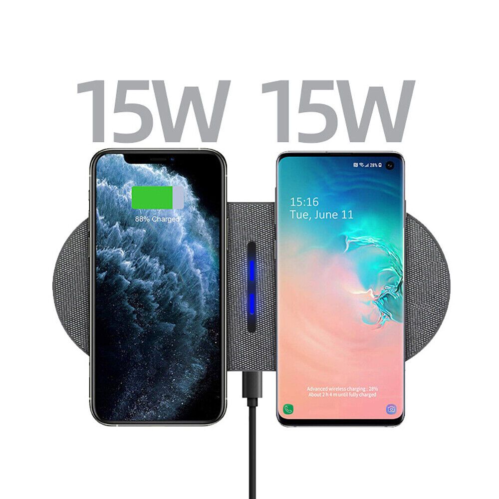 Беспроводное зарядное устройство GOLDFOX 2 in 1 Wireless Charger, 15 Вт,  USB Type-C, Fast Charge - купить по выгодной цене в интернет-магазине OZON  (1098654131)