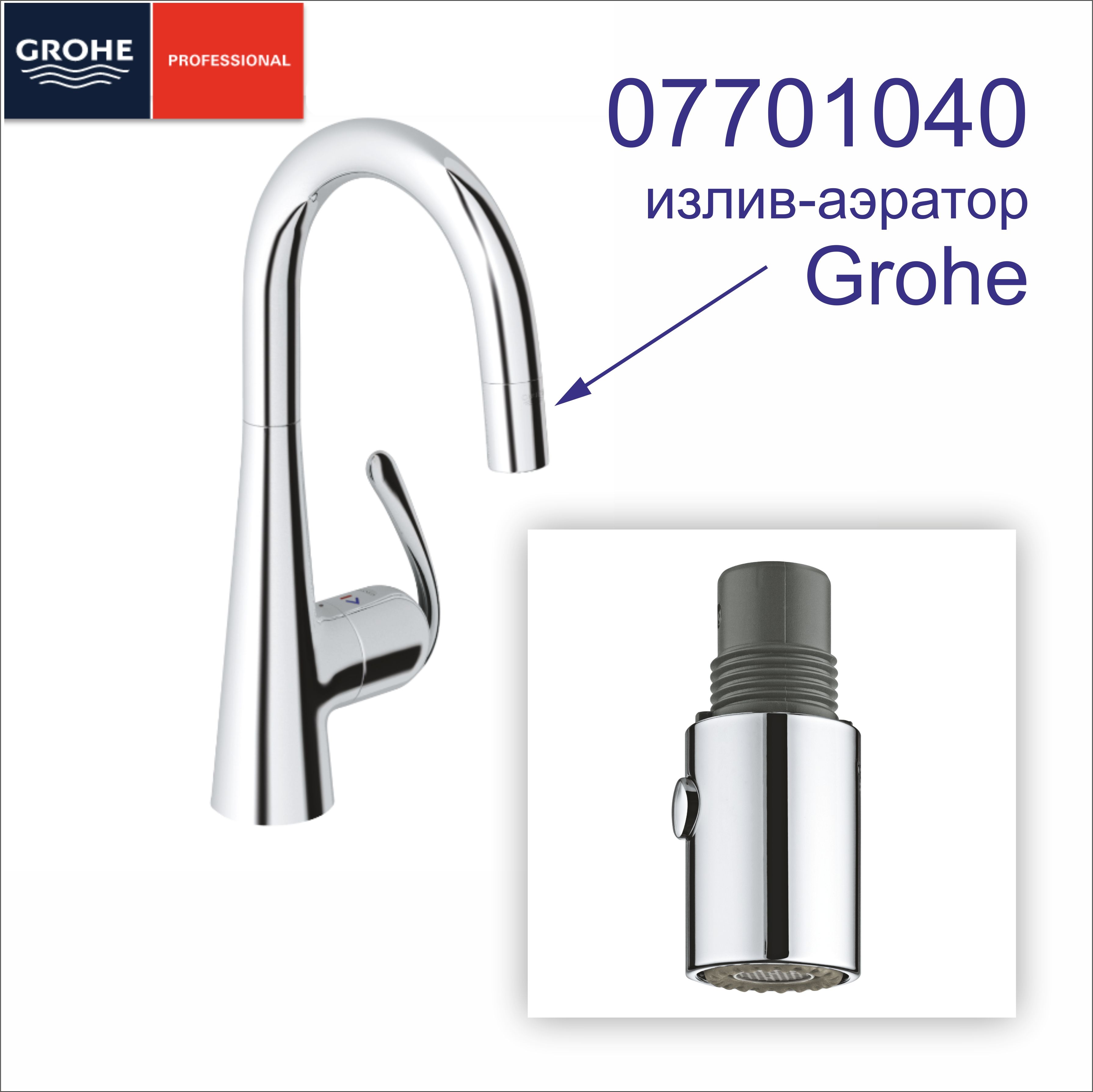 Смеситель для кухни grohe с выдвижной лейкой