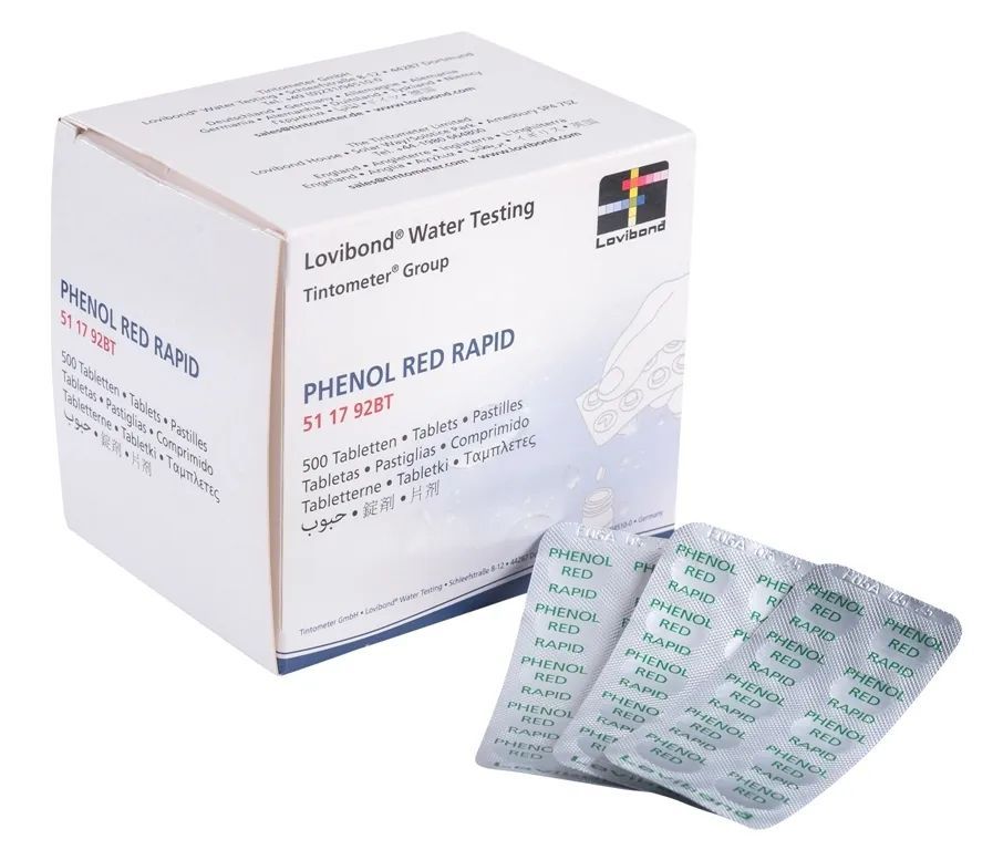 ТаблеткитестераPhenolRed-1блистер10таблеток-дляизмеренияуровняphвводебассейна,пултестердлябассейна-Lovibond,Германия