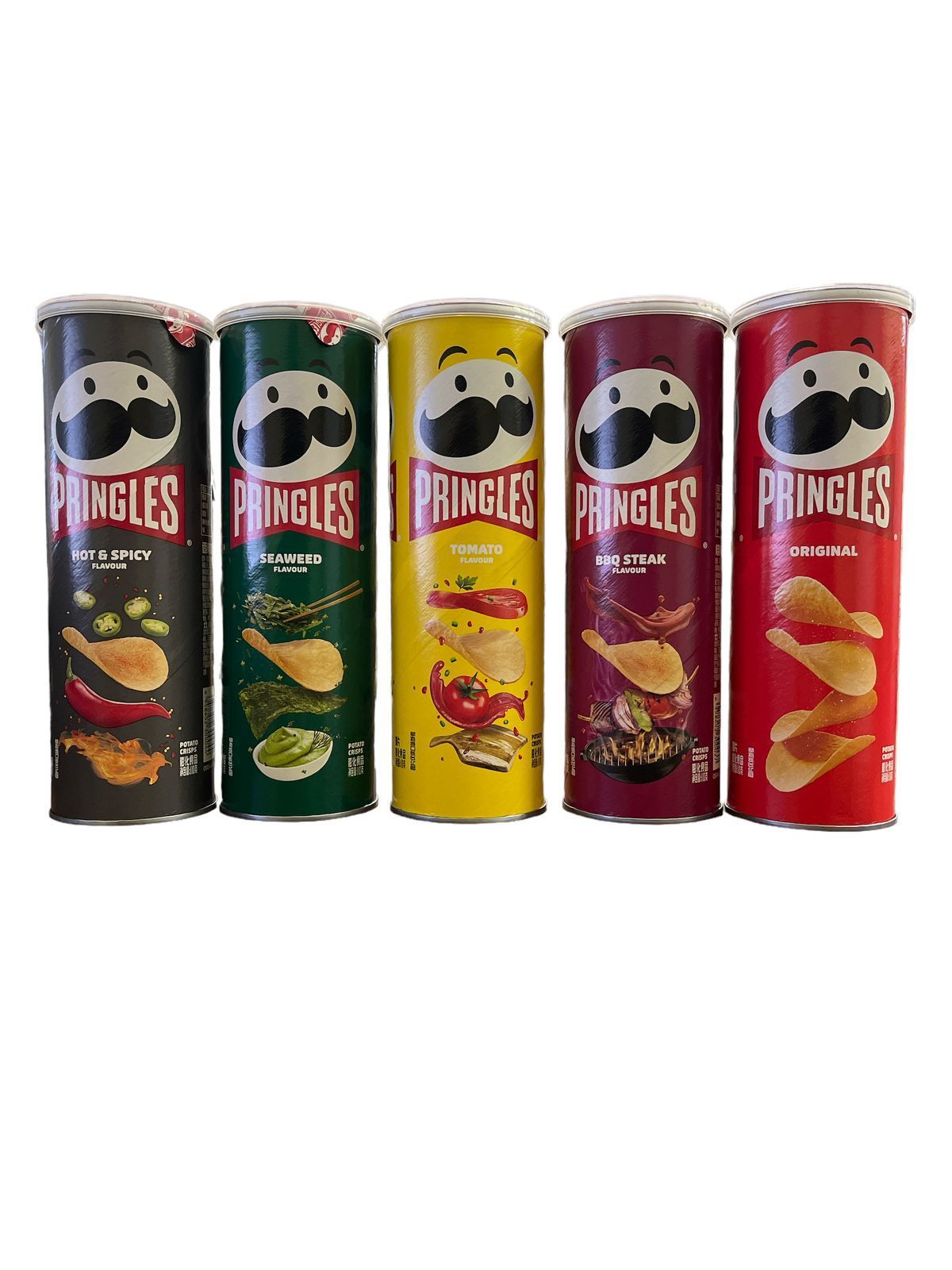 Чипсы картофельные Pringles Mix / Принглс Ассорти: Оригинальный вкус,  Томат, Острый картофель, Морская капуста, Стейк Барбекю, 5 шт * 110 г,  Китай - купить с доставкой по выгодным ценам в интернет-магазине OZON  (907697428)