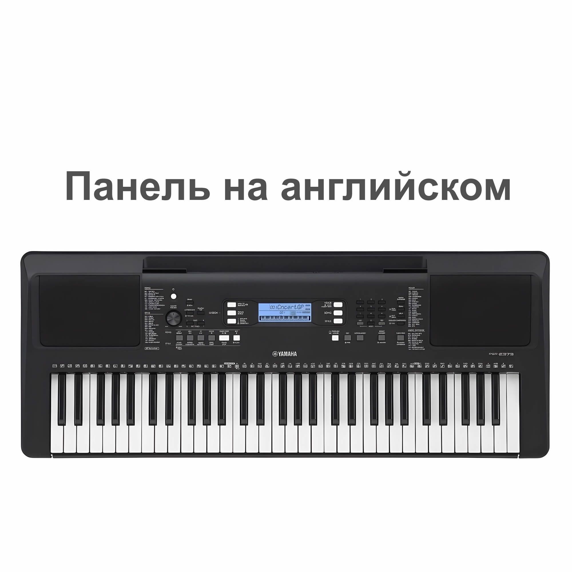 Панель на английском) YAMAHA PSR-E373 61-клавишный профессиональный  синтезатор для начинающих - купить с доставкой по выгодным ценам в  интернет-магазине OZON (1235684356)