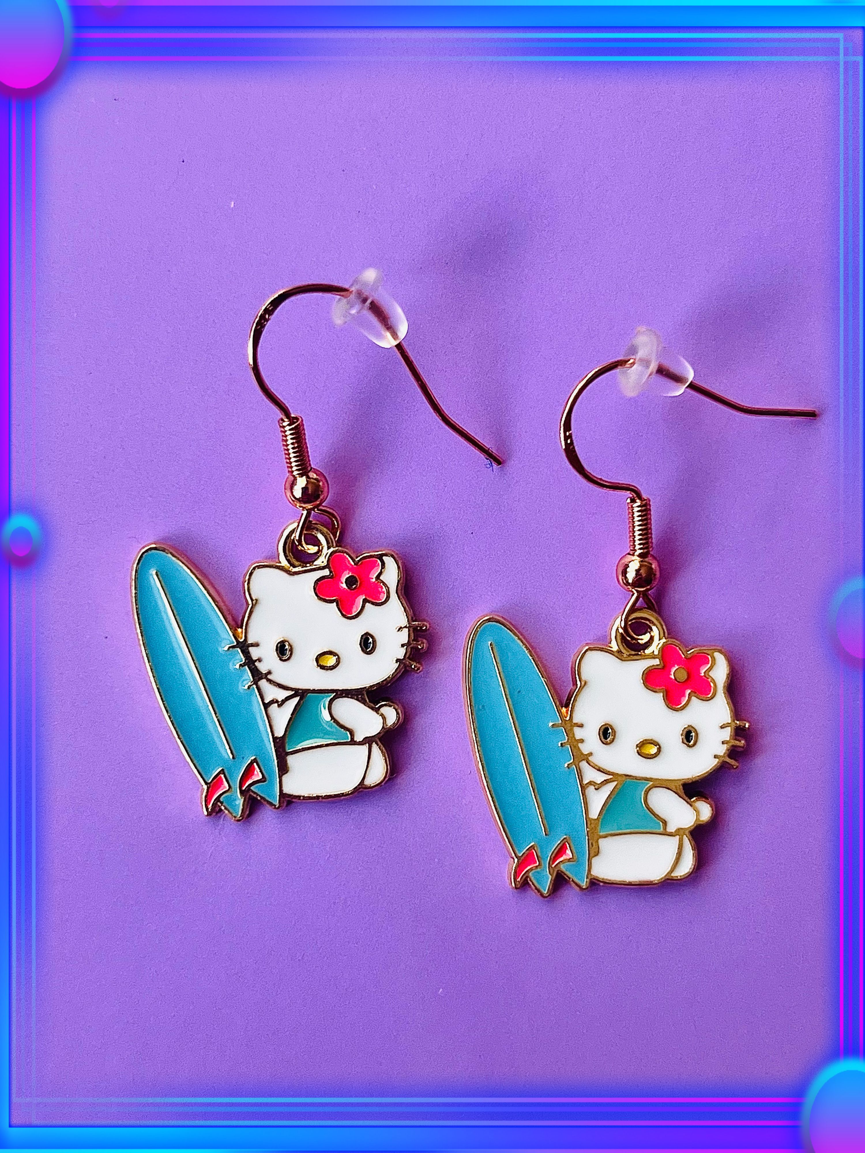 Серьги hello Kitty из глины