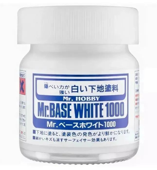 Грунтовка Mr.Hobby Mr.BASE WHITE 1000 базовая белая 40мл. SF-283