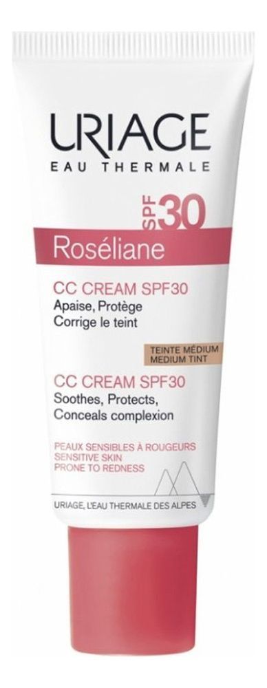 Uriage CC крем для чувствительной кожи лица Roseliane Cream Medium Tint SPF30 40 мл