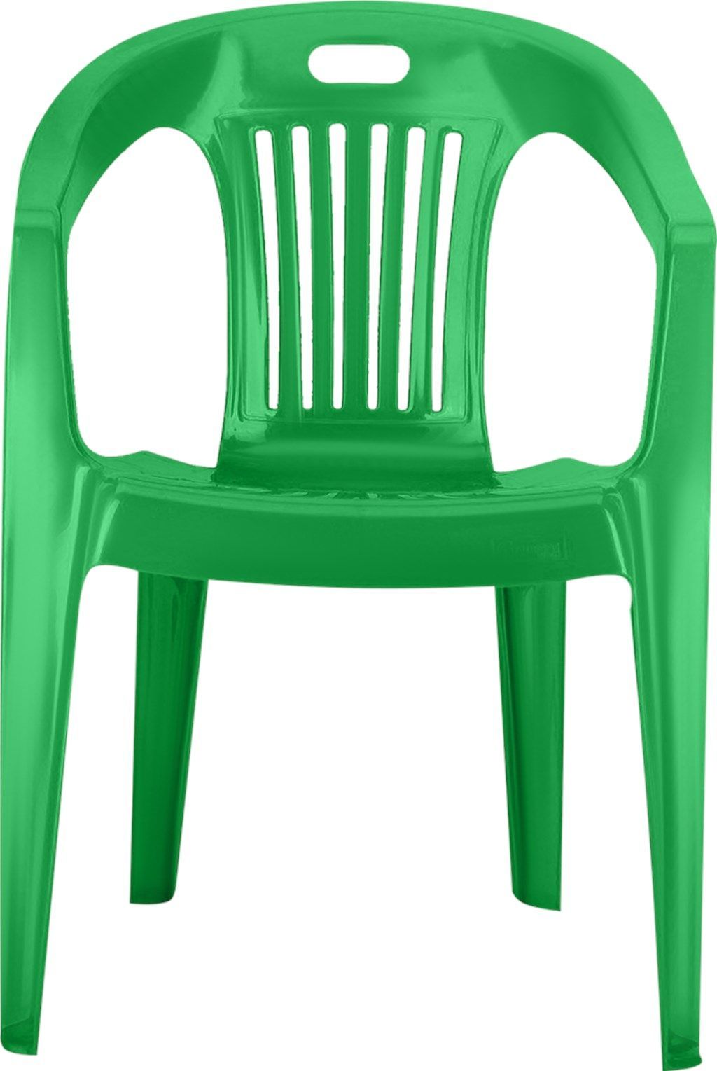Кресло пластиковое зеленое для дачи