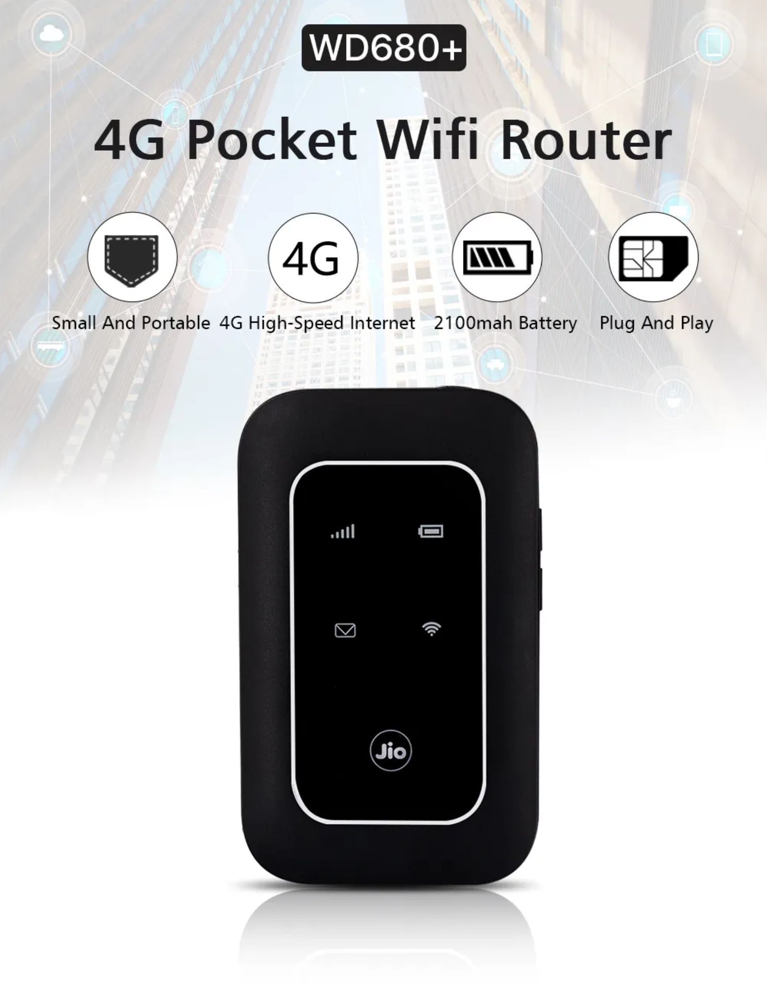    Tenda 4G180 4G LTE Advanced POCKET WIFI HOTSPOT