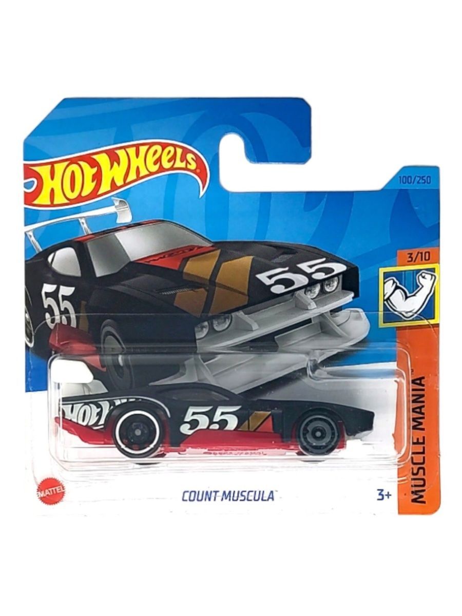 HKJ51 Машинка игрушка Hot Wheels металлическая коллекционная COUNT MUSCULA  черный