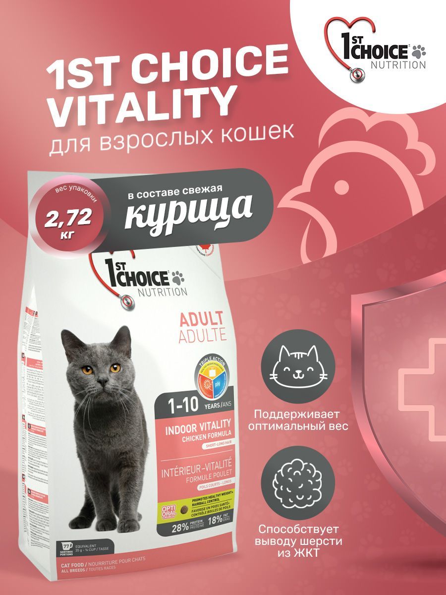 Nourriture Intérieur Vitalité pour chats - 1st Choice