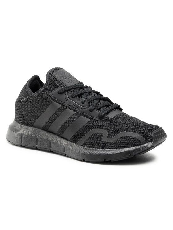 Adidas swift run black hot sale silver