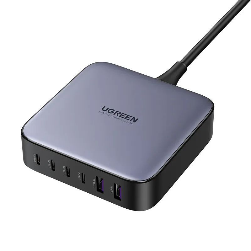 СетевоезарядноеустройствоUgreenCD2712хUSB-A+4хUSB-C200WDesktopCharger(40914)