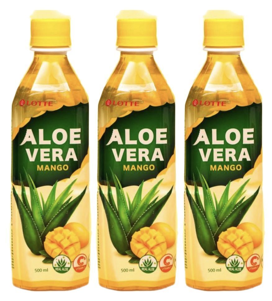 Напиток сокосодержащий Lotte <b>Aloe</b> <b>Vera</b> <b>Mango</b> 500 мл х 3 шт. 