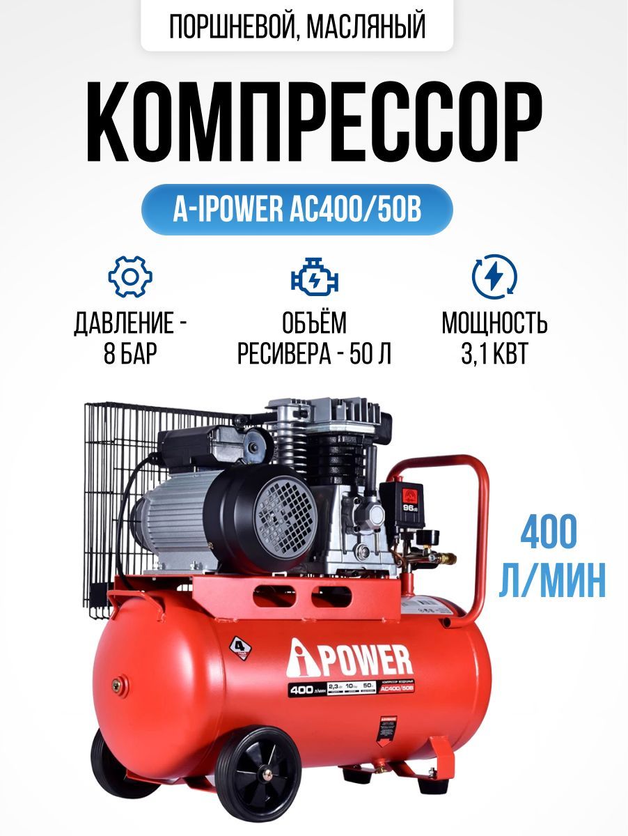 Компрессор Масляный A-iPower, 2200 Вт - купить по выгодным ценам в  интернет-магазине OZON (998551940)