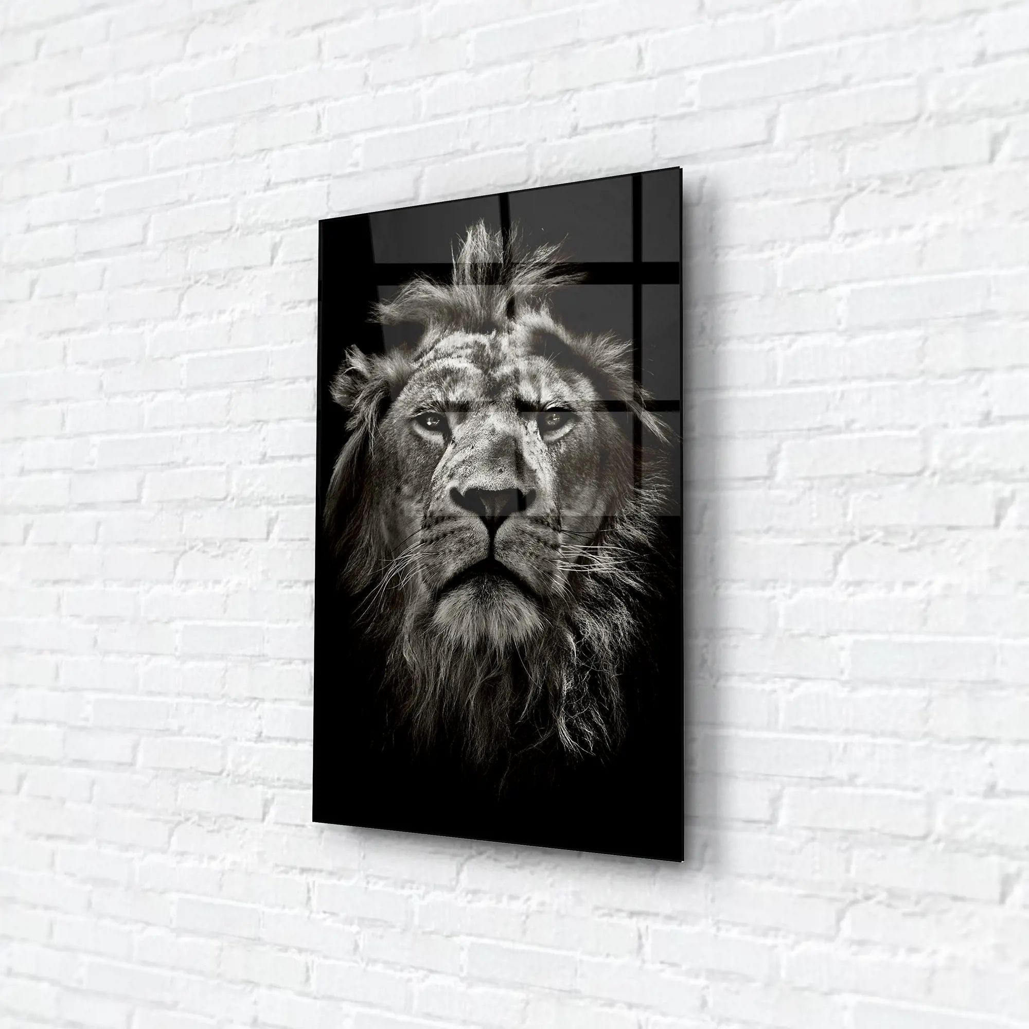 Картина на стекле «Мудрый Лев» 40х60 см