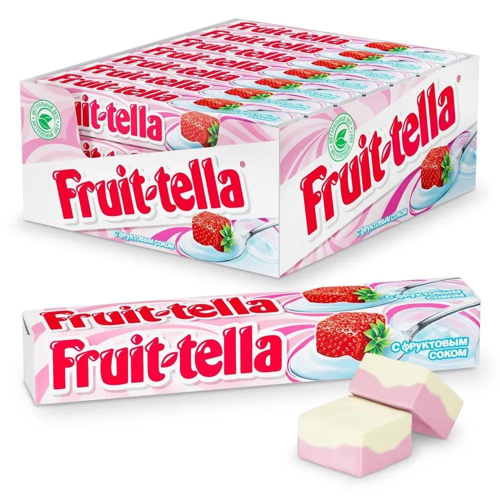 Жевательные конфеты Fruittella Клубника-Йогурт 21 шт по 41 г