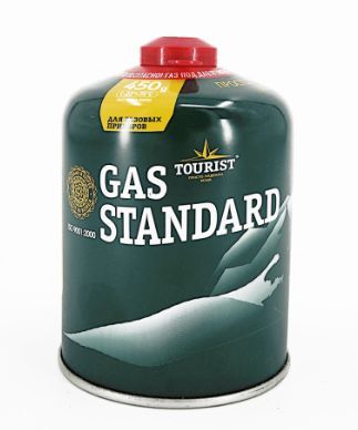 Газовый баллон Tourist (резьбовой) Gas Standard TBR-450 для резки, пайки, сварки, туризма ( 1 шт. )