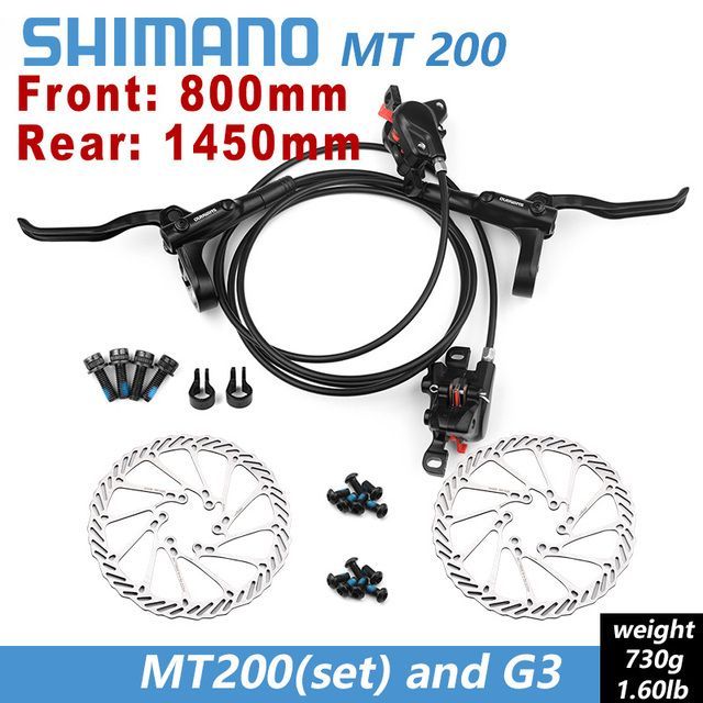 ГорныйвелосипедShimanoMT200800/1400/1450ммГидравлическийдисковыйтормоз