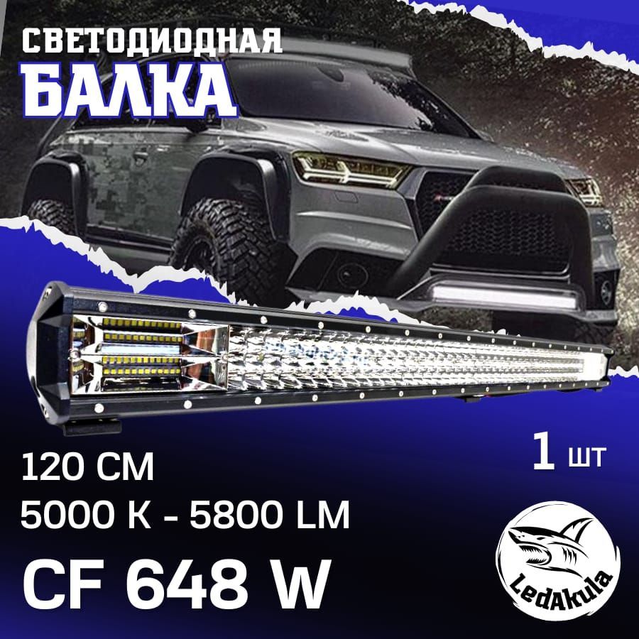 LedAkulaБалкасветодиоднаянаавтомобиль,Светодиодная,1шт.,арт.CF648W