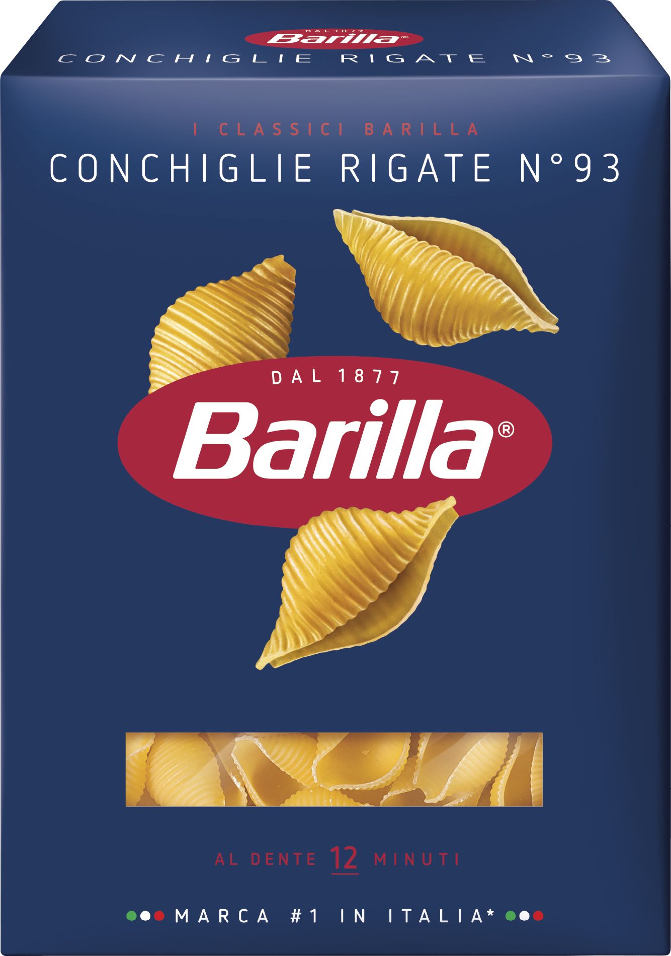 Макароны Barilla Конкилье Ригате №93, 450 г - купить с доставкой по  выгодным ценам в интернет-магазине OZON (136001624)