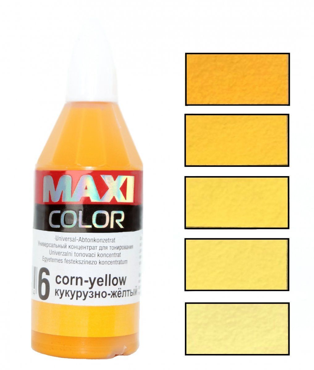 КолерMaxi-color,Универсальныйконцентратдлятонирования№6Corn-yellow(кукурузное-желтый)40мл