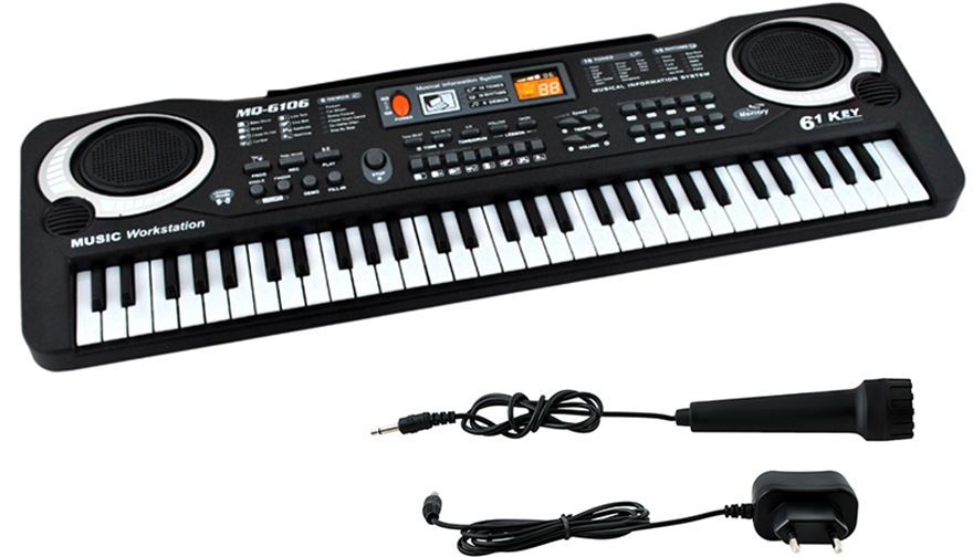 Синтезатор с микрофоном. Mq-3709 Electronic Keyboard. Обучающий микрофон. Как выучить с клавишами на Electronic Keyboard.