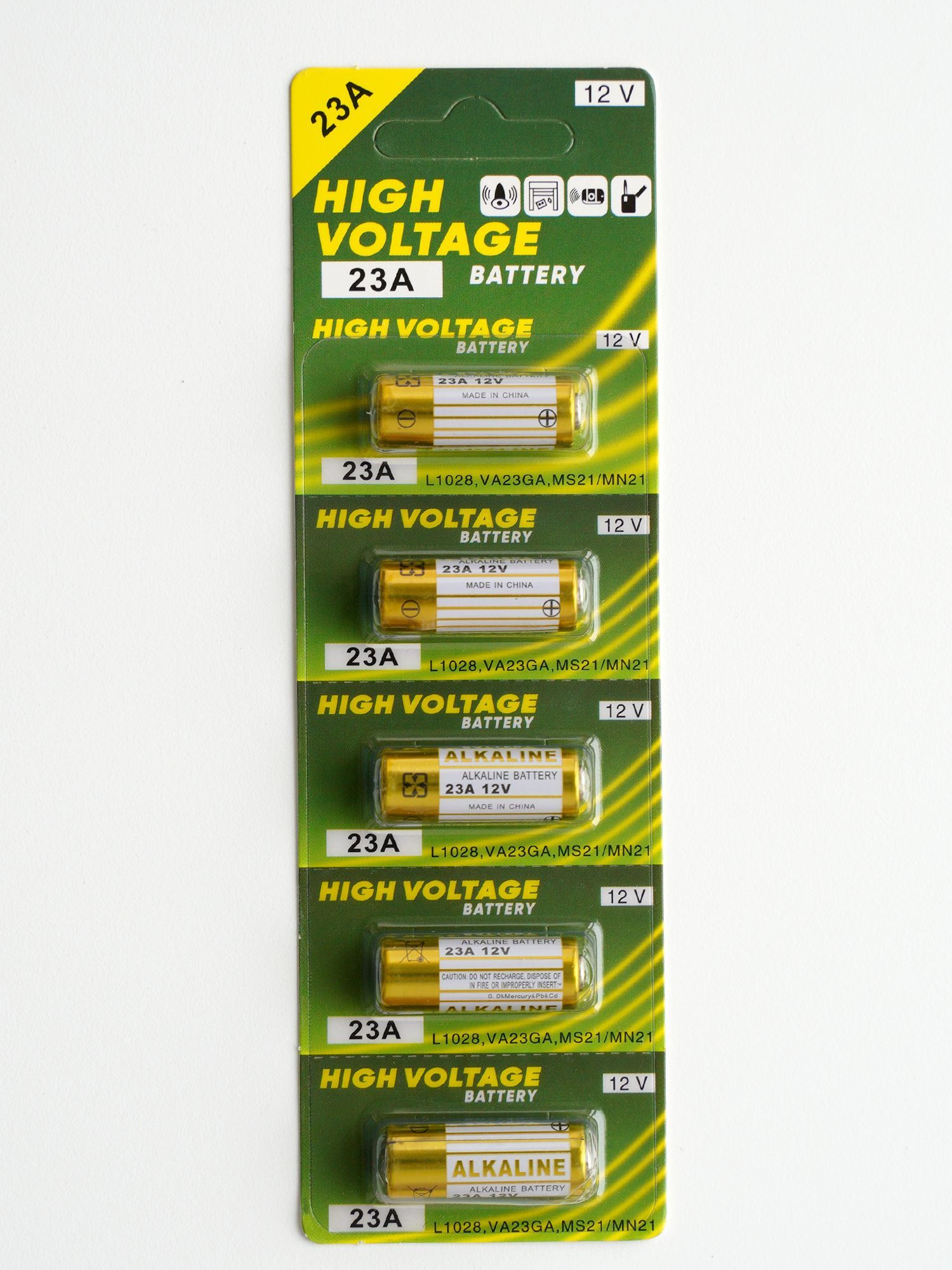 БатарейкаА23(23А)12V,HighVoltageAlkaline,уп.5шт.