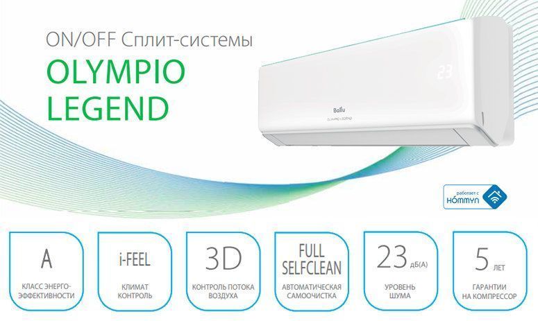 Сплит-система Ballu Olympio Legend BSW-07HN1_23Y