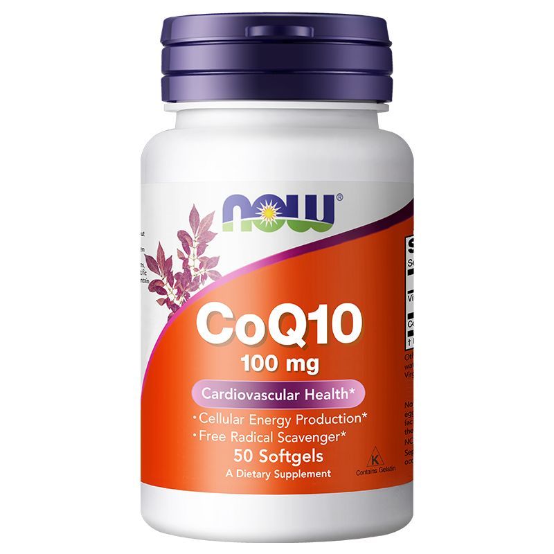 Коэнзим Q10 Нау 100 мг 50 гелевых капсул / NOW CoQ10 100 mg 50 softgels