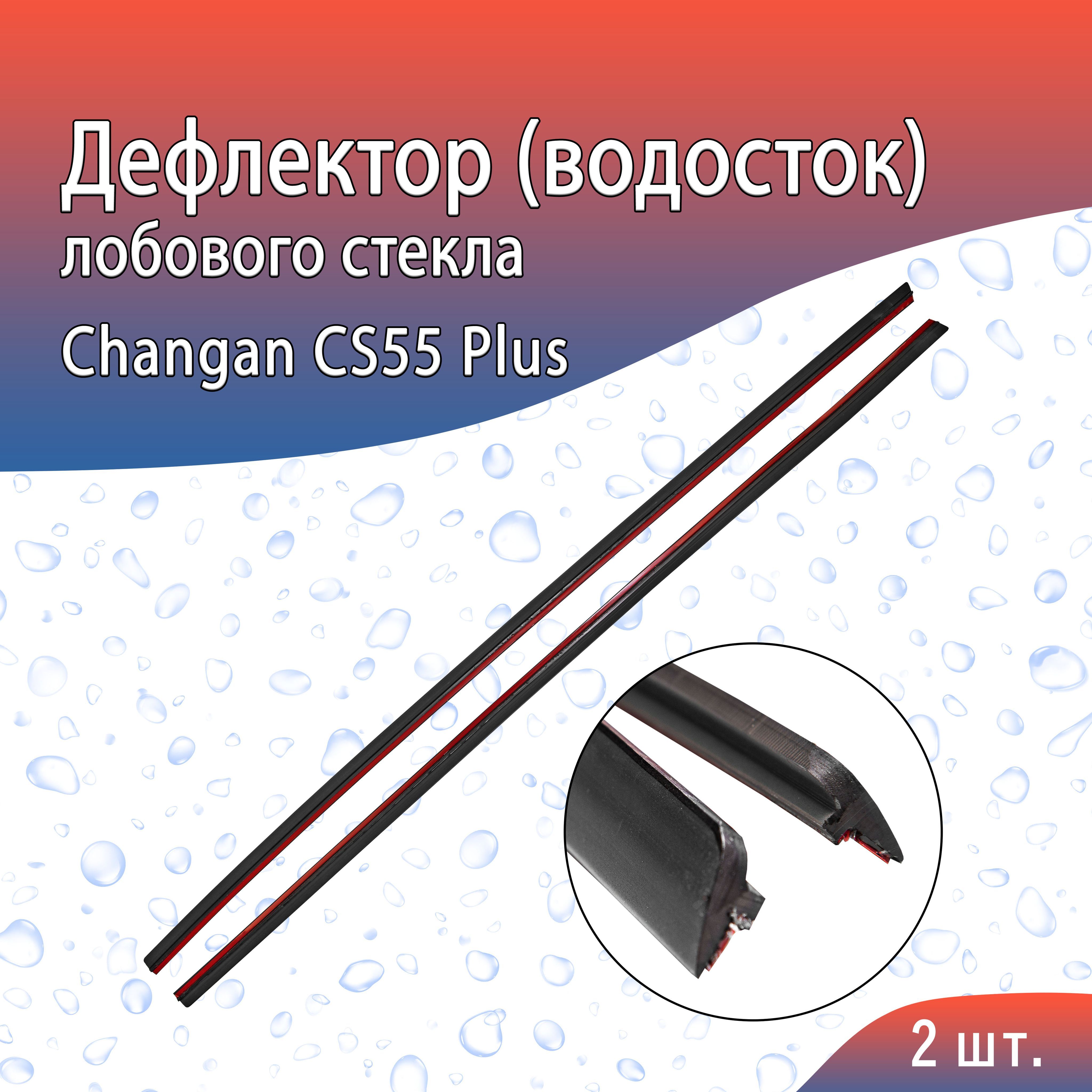 Дефлектор (водосток) лобового стекла Changan CS55 PLUS 2022-н.в / Чанган ЦС 55 Плюс