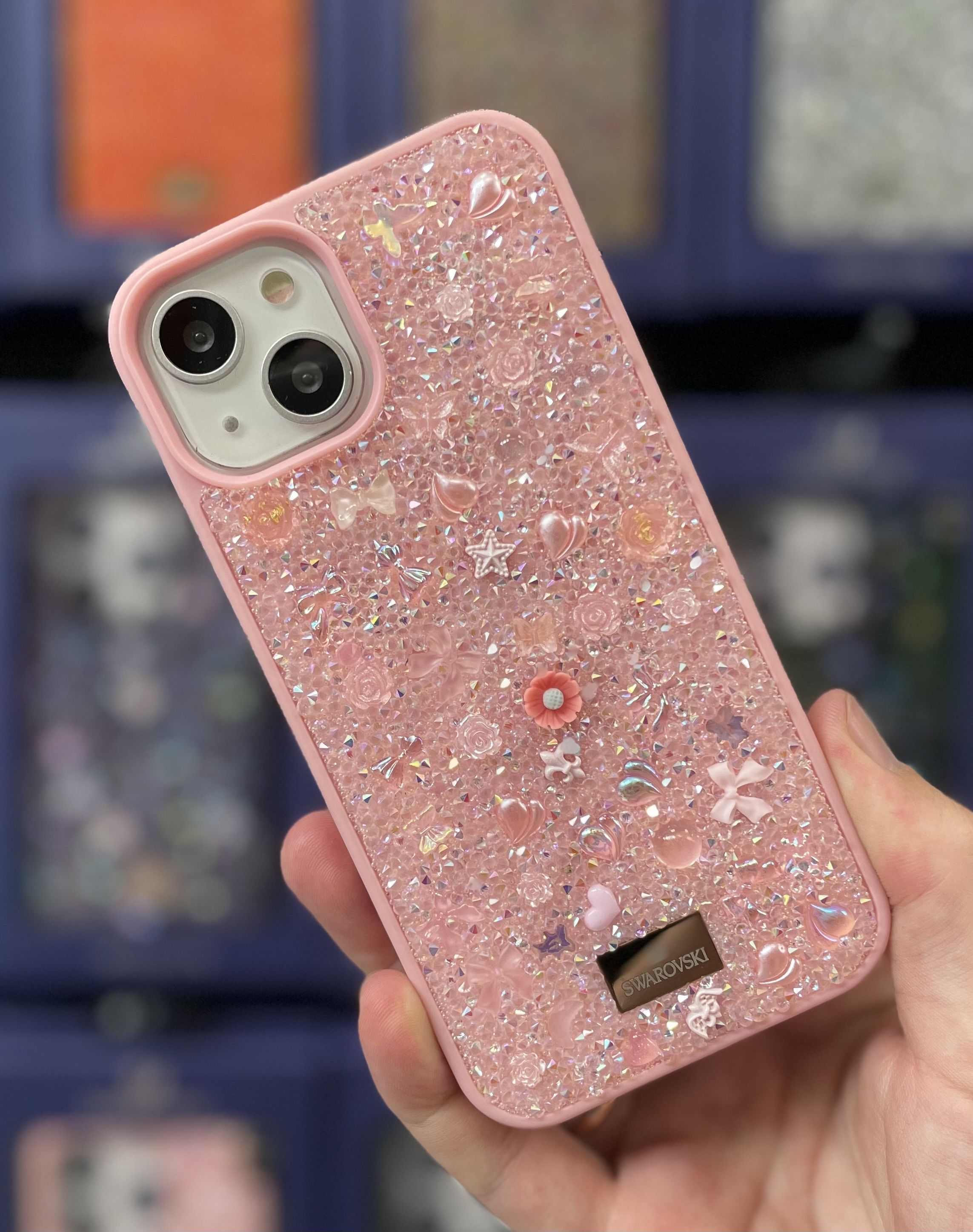 Чехол Swarovski Crystals для iPhone 14 светло-розовый - купить с доставкой  по выгодным ценам в интернет-магазине OZON (1126761393)