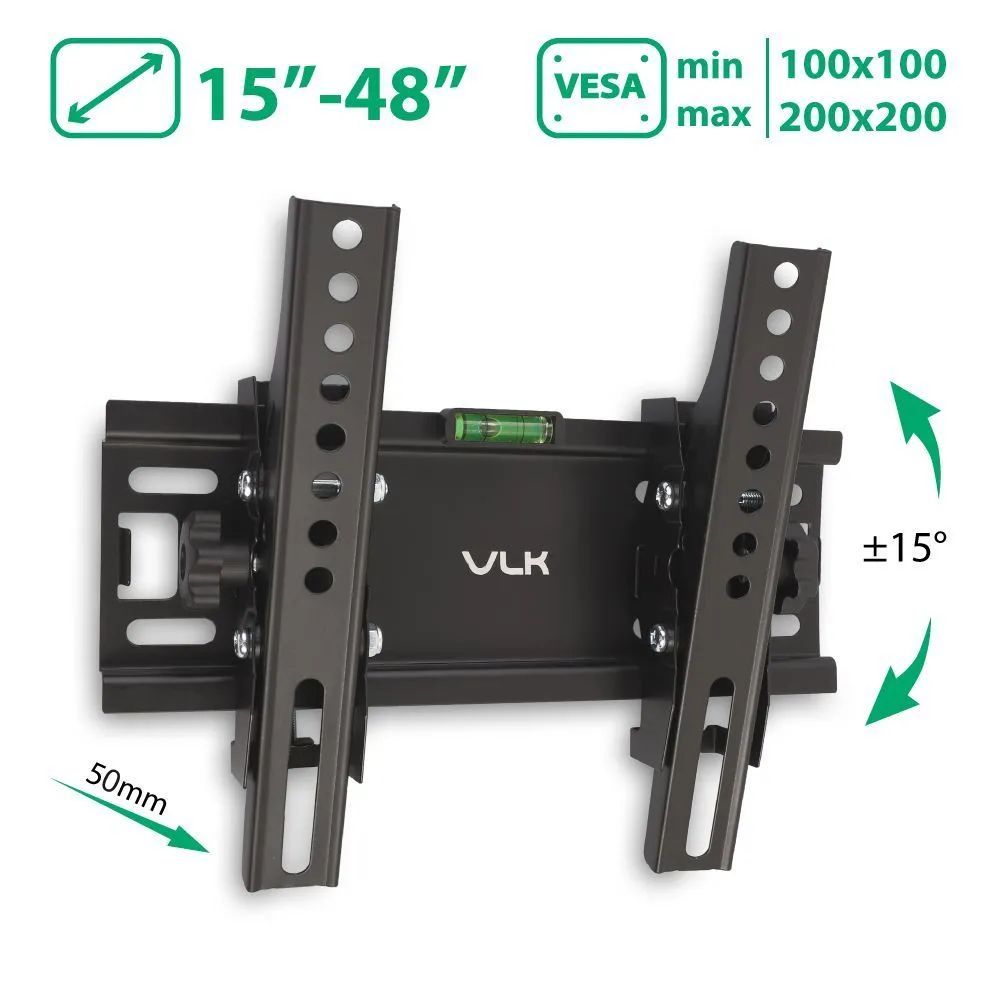 Кронштейн для телевизора настенный VLK TRENTO-38 / до 48 дюймов / наклонное крепление для тв