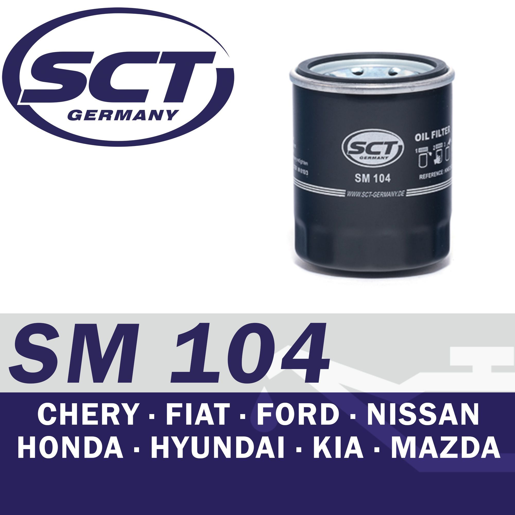 SCTSM104ФильтрмасляныйMITSUBISHIOutlanderLancer;HYUNDAIi20i10i30Getz;KIAPicanto;HAVALJOLIONH6F7/F7x;JACJ7JS4JS6S3;HONDACivicCR-V/заменаMANNW7023/О.Е.М15400-P0H-305