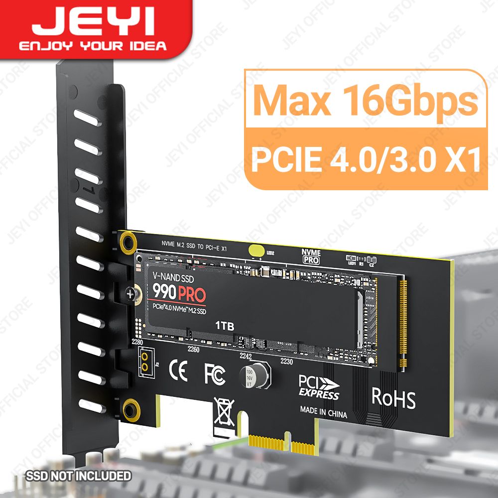 JEYIM.2NVMESSDкPCIe4.0x1Адаптеркарта,картарасширенияSSD2280PCIEX1длянастольныхПК,полнаяскоростьPCI-EGEN416GbpsSK1.