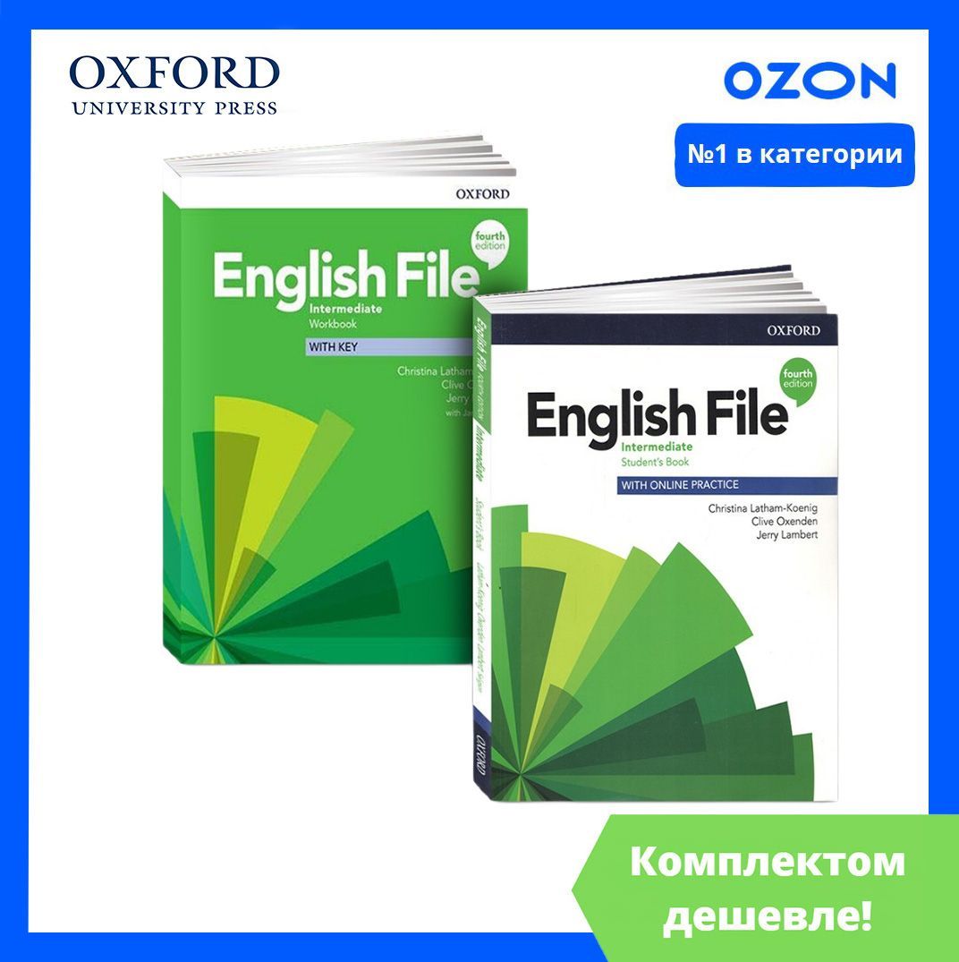 English File Intermediate 4th edition. ПОЛНЫЙ КОМПЛЕКТ: Учебник + Рабочая  Тетрадь + CD/DVD (4 издание) | Хадсон Джейн - купить с доставкой по  выгодным ценам в интернет-магазине OZON (1054329131)