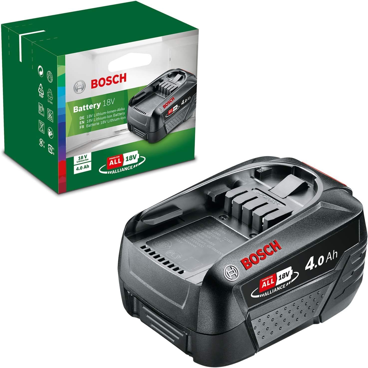 Аккумулятор Bosch PBA 18V, 4 Ач W-C, Li-ion, 1600A011T8 - купить с  доставкой по выгодным ценам в интернет-магазине OZON (1175442467)