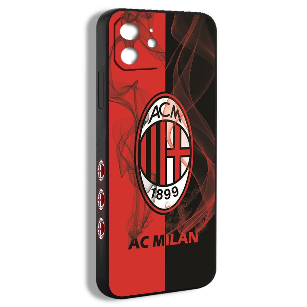 чехол для смартфона Подходит для iPhone 12 FC Milan Знаки Значок арт IMA05  - купить с доставкой по выгодным ценам в интернет-магазине OZON (1192157116)