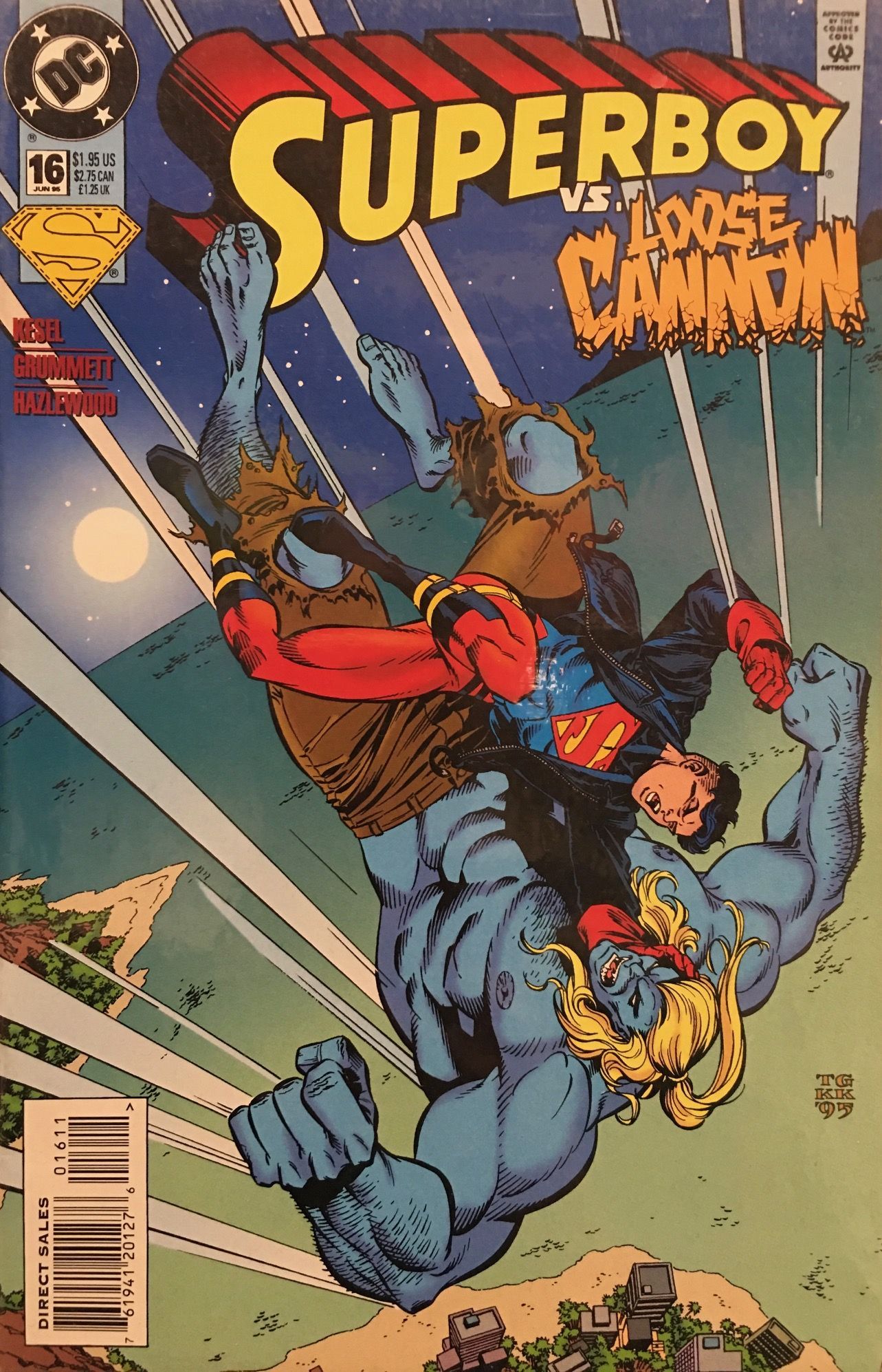 SuperBoy #16 Jun 95. Loose Cannon. DC Comics. Официальный комикс на английском языке.