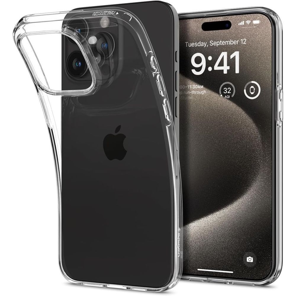 ЗащитныйчехолSpigenLiquidCrystalдляiPhone15ProMaxClear