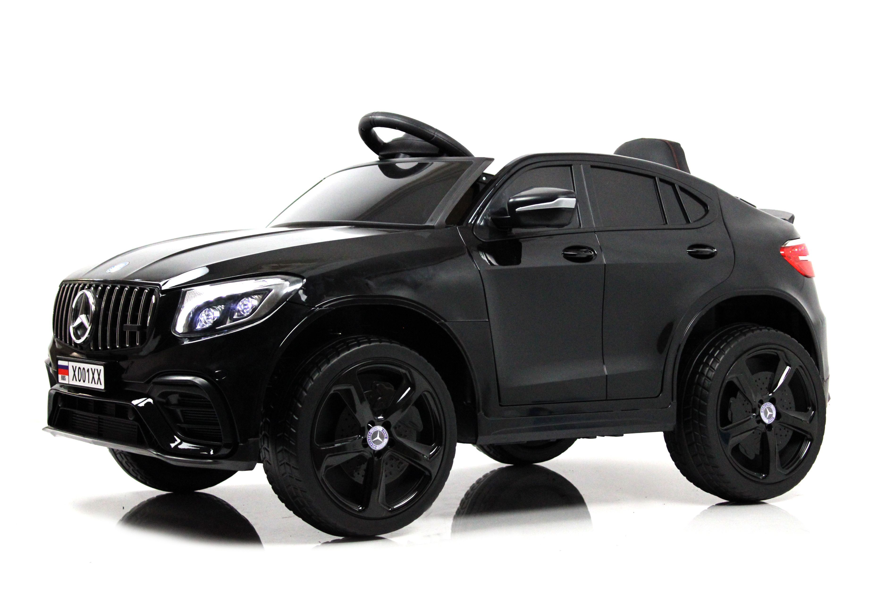 Детский электромобиль RiverToys Mercedes GLC Х001ХХ Черный глянец (ПОЛНЫЙ ПРИВОД)