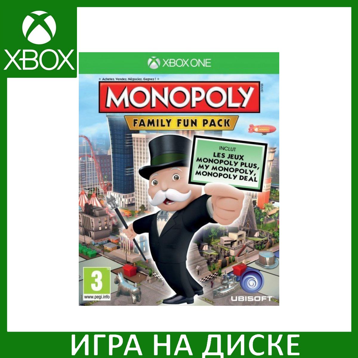 Игра Monopoly Монополия Family Fun Pack (Xbox Series, Xbox One, Английская  версия)