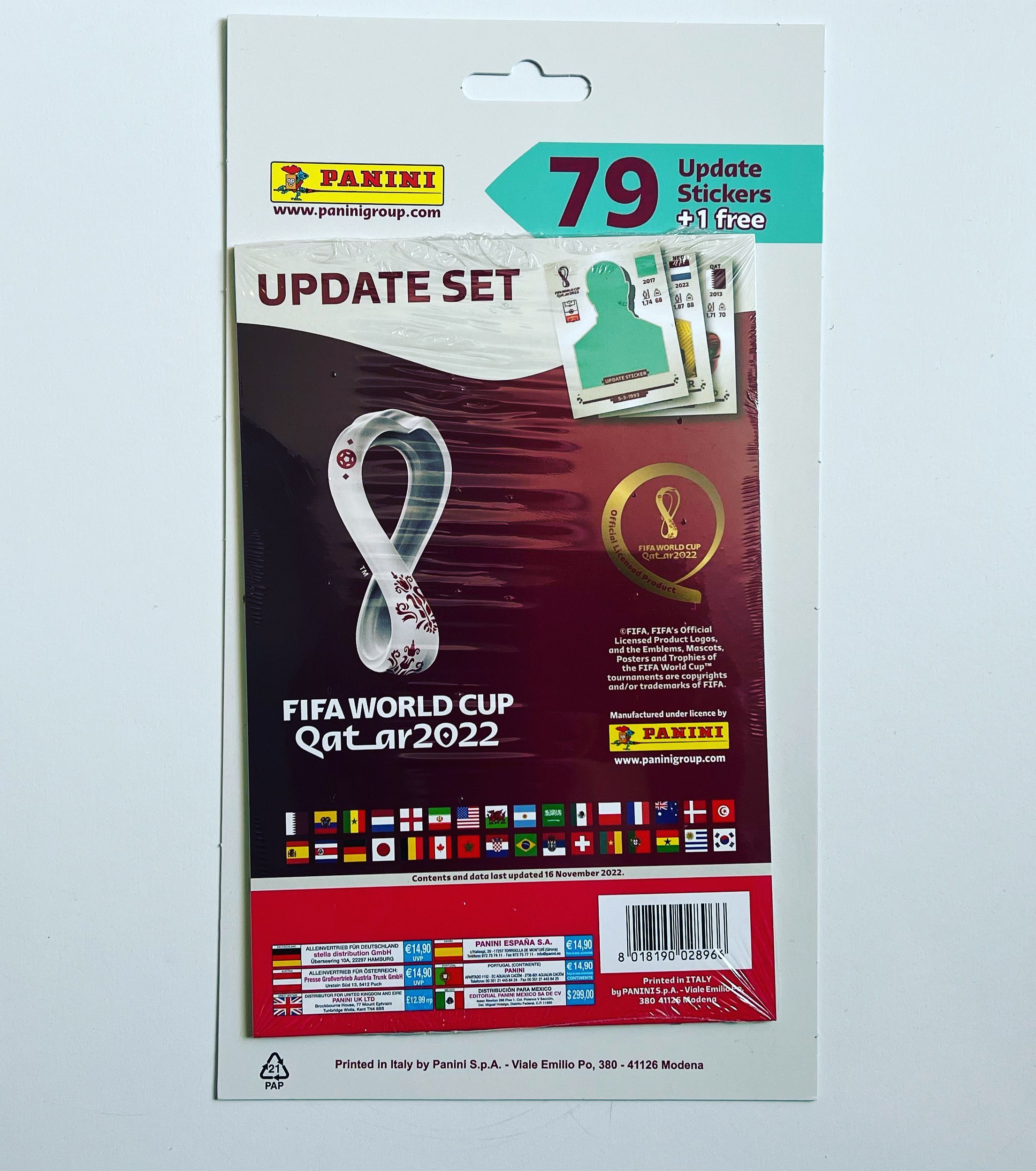 Panini FIFA World Cup 2022 Qatar обновлённый набор 80 наклеек