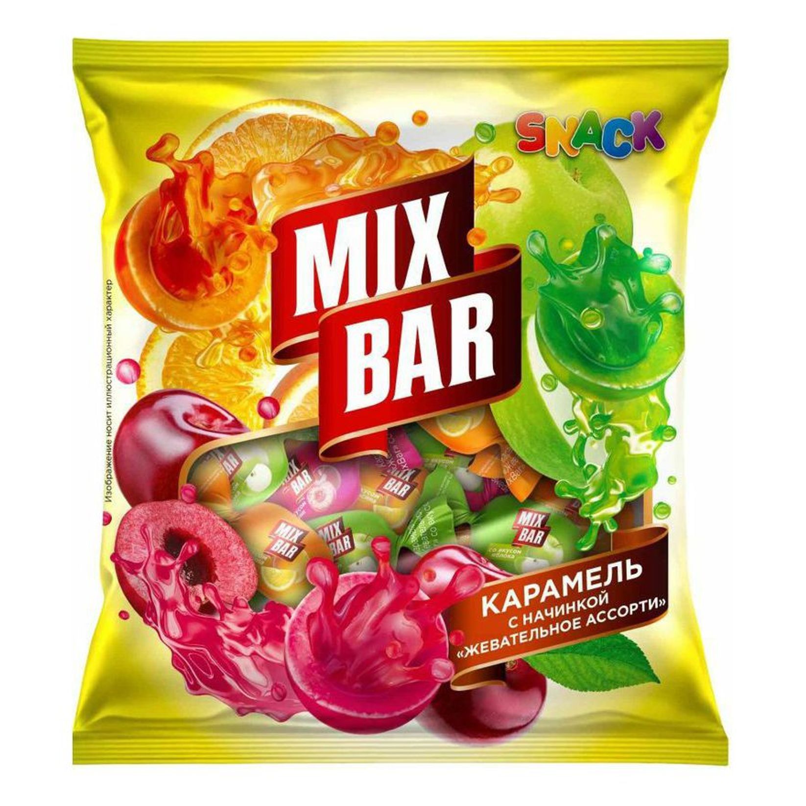 Карамель Mix Bar жевательное ассорти с начинкой 250г