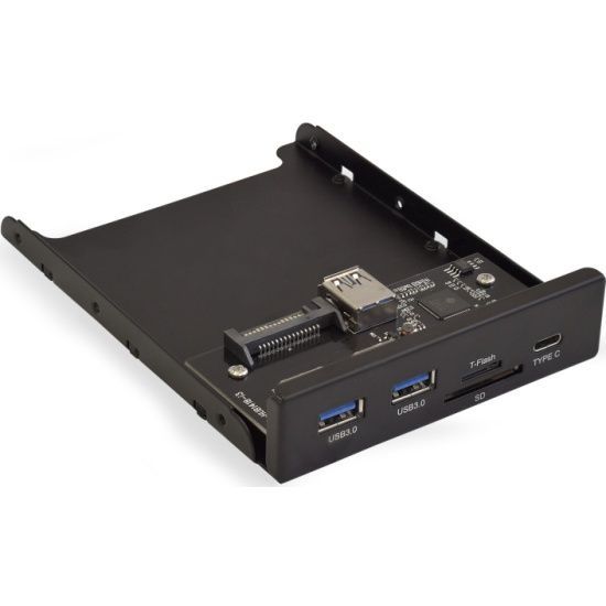 ПланкаUSBнапереднююпанельExeGateU3H-6213,5"2*USB3.0+1*TypeC+1*SD+TF(EX283578RUS)