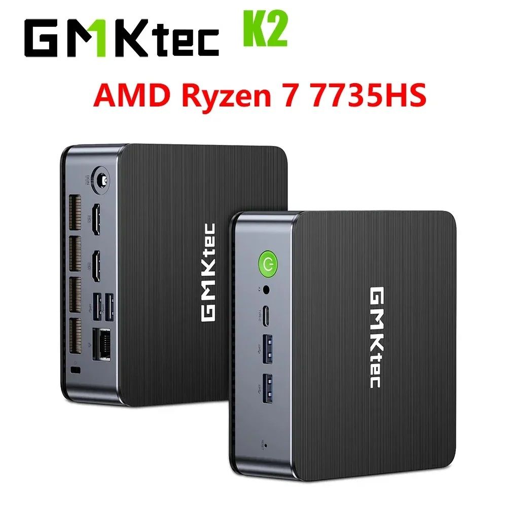 GMKtecМини-ПКK2R77735HS(AMDRyzen77735HS,RAM16ГБ,SSD1000ГБ,AMDRadeon680M,Windows11Pro)