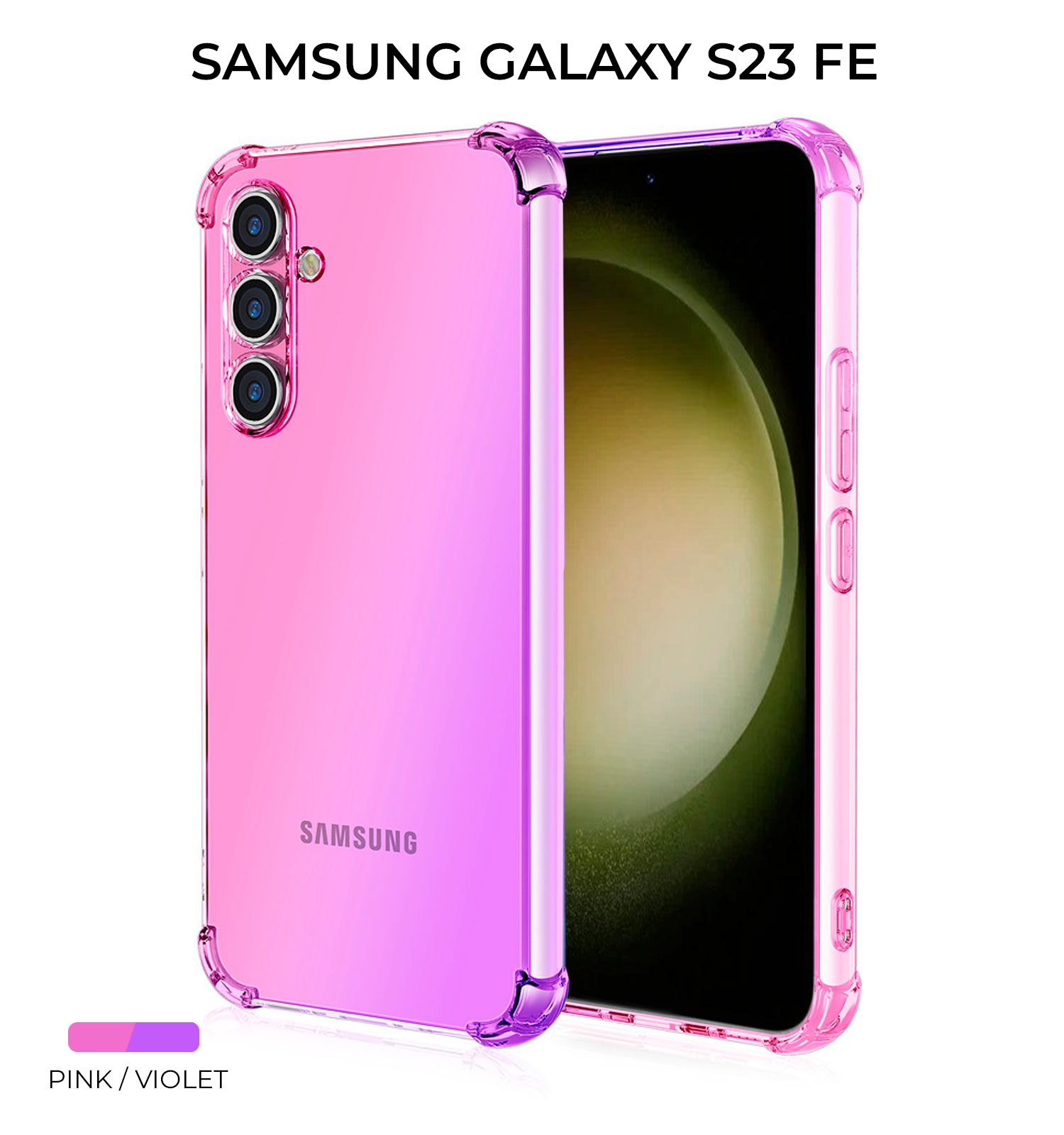 Силиконовый чехол для Samsung Galaxy S23 FE Krieger Mix 1.5мм  противоударный Розово фиолетовый - купить с доставкой по выгодным ценам в  интернет-магазине OZON (1239999771)