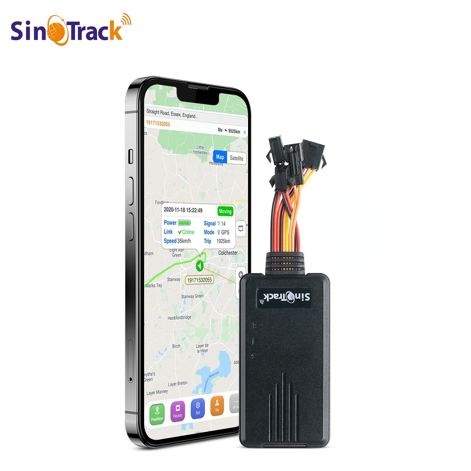 GPS-трекер SinoTrack ST-906 для автомобиля, мотоцикла с отключением масла,  голосовой мониторинг, SOS-сигнализация