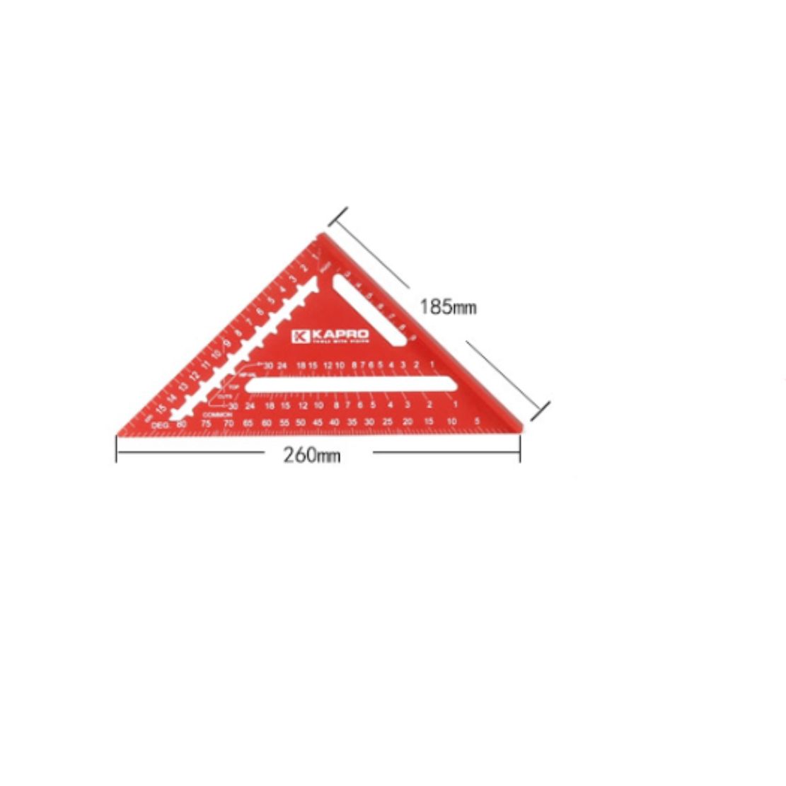 Kapro Линейка/угольник 260мм х 185мм, Алюминий