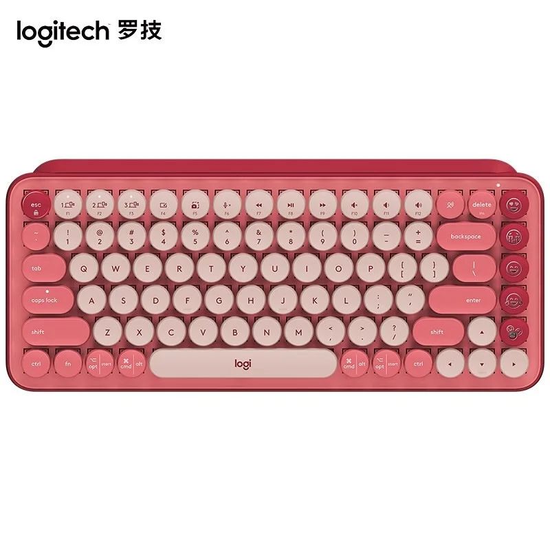 LogitechКлавиатурабеспроводнаяPOPKEYS,Английскаяраскладка,розовый