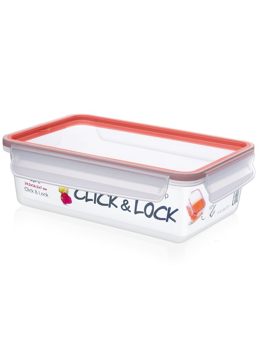 Контейнердляедыгерметичный1,5лFACKELMANNClick&Lock,пищевойпластиковыйконтейнердлядома,дачи,пикник