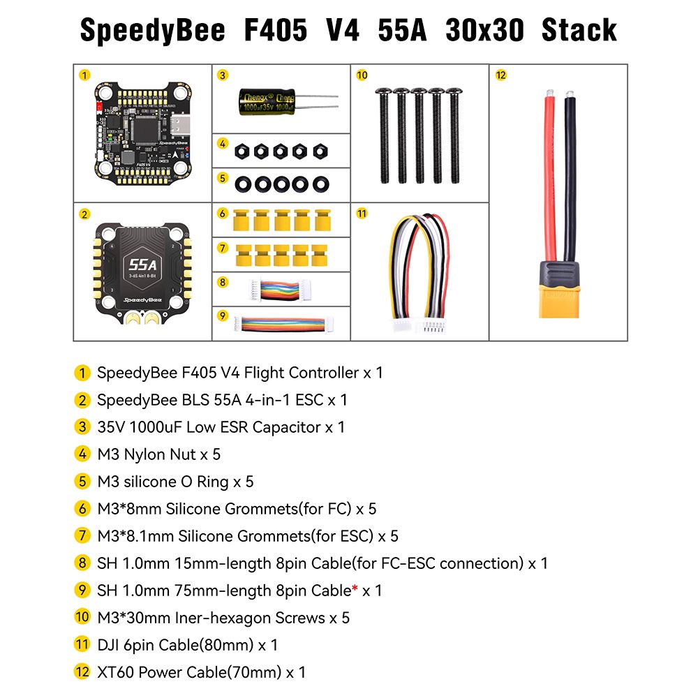 F405V3/V4FCESCстек3-6SLipoBLS50A/55AESC